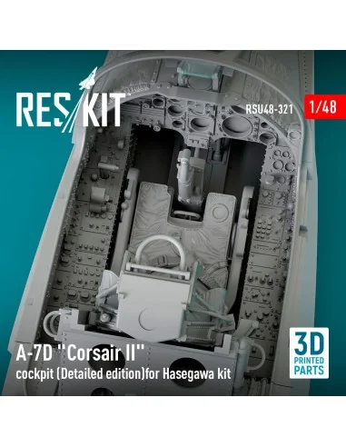A-7D Corsair II cockpit (Detailed edition) for Hasegawa kit (3D Pri...