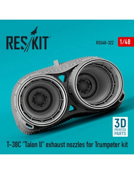 T-38C Talon ll exhaust nozzles for Trumpeter kit (3D Printed), 1/48...