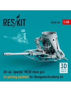 AH-64 Apache M230 chain gun (in parking position) for Hasegawa/Acad...