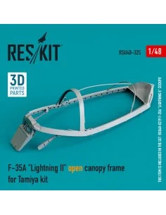 F-35A Lightning II open canopy frame for Tamiya kit (3D Printed), 1...