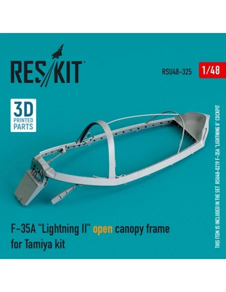 F-35A Lightning II open canopy frame for Tamiya kit (3D Printed), 1...