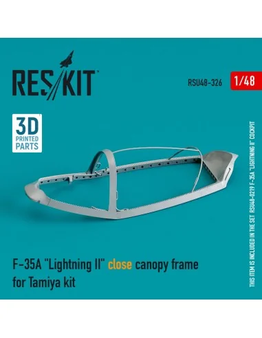 F-35A Lightning II close canopy frame for Tamiya kit (3D Printed), ...