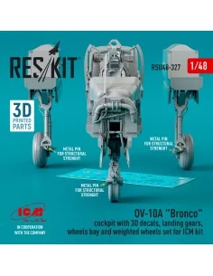 OV-10A Bronco cockpit, landing gears, wheels bay and weighted wheel... 2