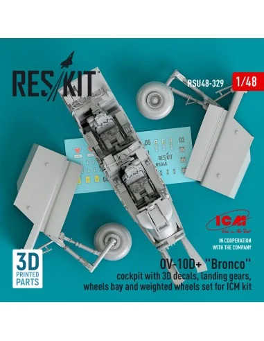 OV-10D+ Bronco Cockpit, landing gears, wheels bay and weighted whee...