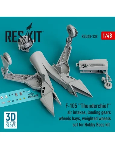 F-105 Thunderchief air intakes, landing gears with wheels bays and ...