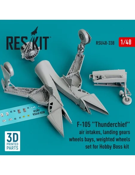 F-105 Thunderchief air intakes, landing gears with wheels bays and ...