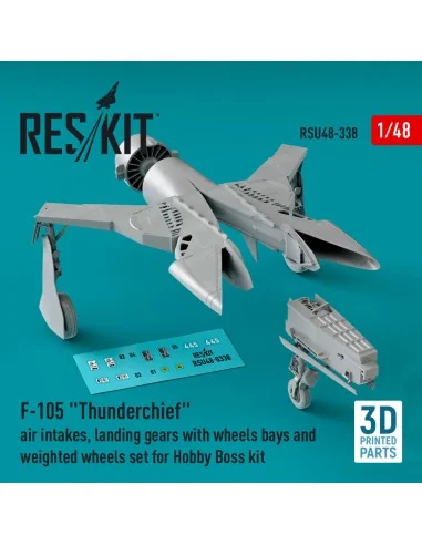 F-105 Thunderchief air intakes, landing gears with wheels bays and ...