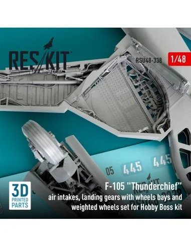 F-105 Thunderchief air intakes, landing gears with wheels bays and ...
