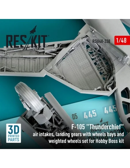 F-105 Thunderchief air intakes, landing gears with wheels bays and ...