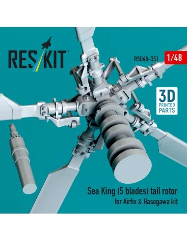 Sea King (5 blades) tail rotor for Airfix & Hasegawa kit (3D printe...