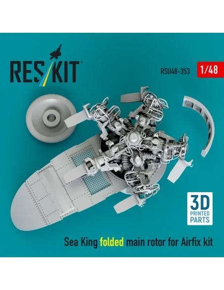 Sea King folded main rotor for Airfix kit (3D printed), 1/48 - ResK...