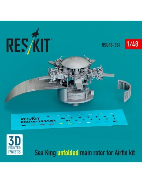 Sea King unfolded main rotor for Airfix kit (3D printed), 1/48 - Re...