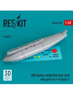 300 Gallon centerline fuel tank with pylon for F-16 (A/B/C/D/E/F/I)...