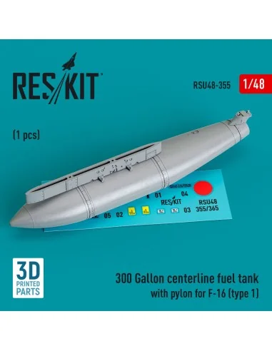 300 Gallon centerline fuel tank with pylon for F-16 (A/B/C/D/E/F/I)...