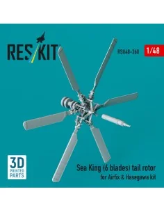 Sea King (6 blades) tail rotor for Airfix & Hasegawa kit (3D printe...
