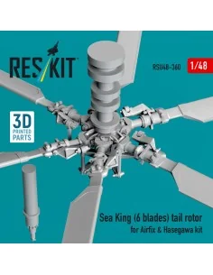 Sea King (6 blades) tail rotor for Airfix & Hasegawa kit (3D printe... 2