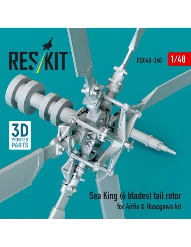 Sea King (6 blades) tail rotor for Airfix & Hasegawa kit (3D printe...