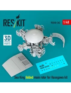 Sea King folded main rotor for Hasegawa kit (3D Printed), 1/48 - Re...