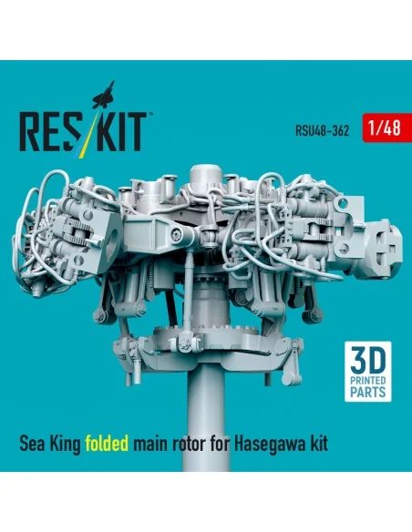Sea King folded main rotor for Hasegawa kit (3D Printed), 1/48 - Re...