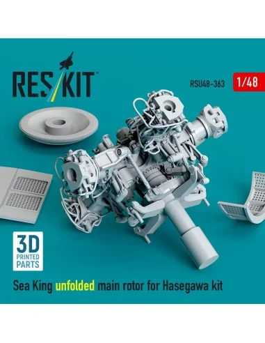 Sea King unfolded main rotor for Hasegawa kit (3D Printed), 1/48 - ...