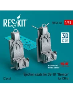 Ejection seats for OV-10 Bronco (2 pcs) for ICM kit (3D Printed), 1...