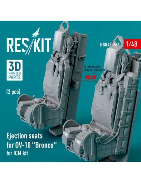 Ejection seats for OV-10 Bronco (2 pcs) for ICM kit (3D Printed), 1...