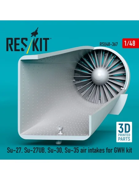 Su-27, Su-27UB, 30, 35 air intakes for GWH kit (3D Printed), 1/48 -...