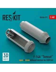 F-14A Tomcat open & close exhaust nozzles for GWH kit (3D Printed),...