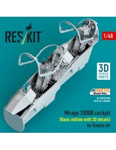 Mirage 2000B cockpit (Basic edition with 3D decals) for Kinetic kit...
