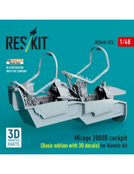 Mirage 2000B cockpit (Basic edition with 3D decals) for Kinetic kit...