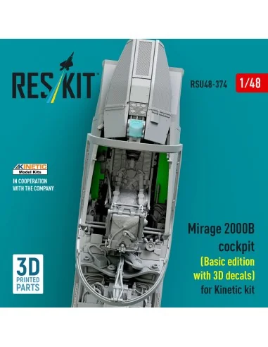 Mirage 2000B cockpit (Basic edition with 3D decals) for Kinetic kit...