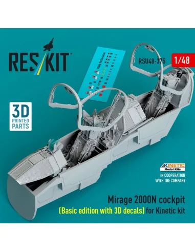 Mirage 2000N cockpit (Basic edition with 3D decals) for Kinetic kit...