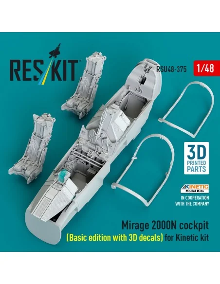 Mirage 2000N cockpit (Basic edition with 3D decals) for Kinetic kit...