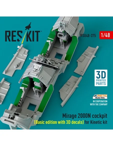 Mirage 2000N cockpit (Basic edition with 3D decals) for Kinetic kit...