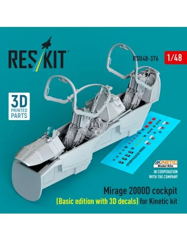 Mirage 2000D cockpit (Basic edition with 3D decals) for Kinetic kit...