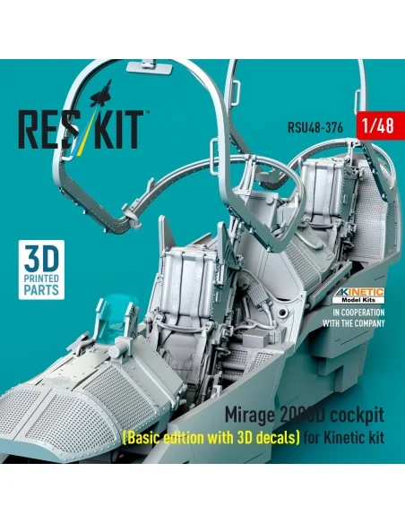 Mirage 2000D cockpit (Basic edition with 3D decals) for Kinetic kit...