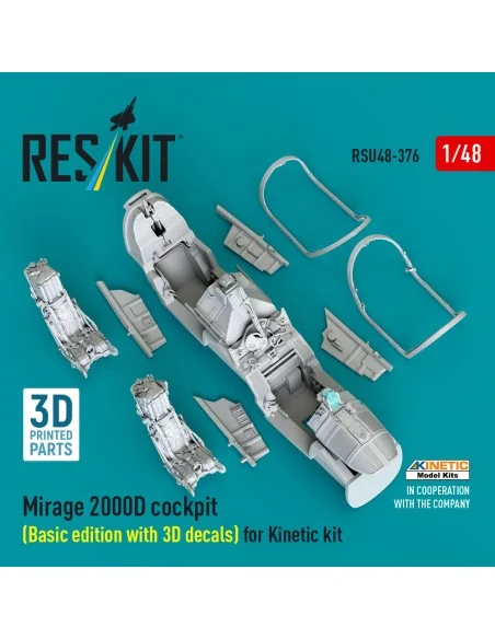 Mirage 2000D cockpit (Basic edition with 3D decals) for Kinetic kit...