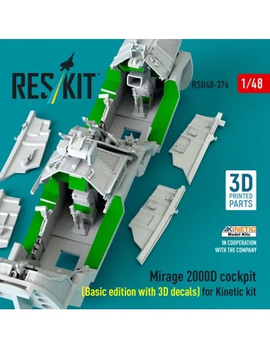 Mirage 2000D cockpit (Basic edition with 3D decals) for Kinetic kit...