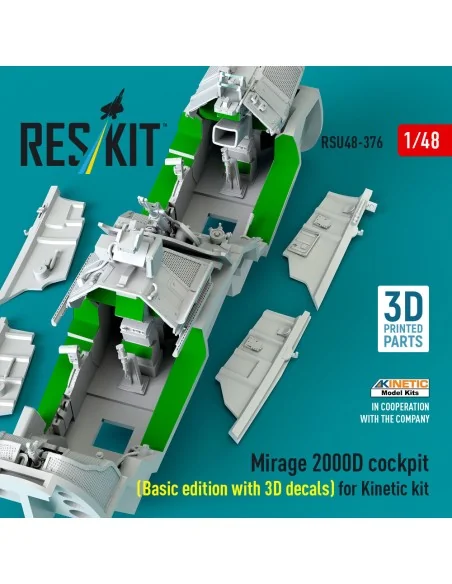Mirage 2000D cockpit (Basic edition with 3D decals) for Kinetic kit...
