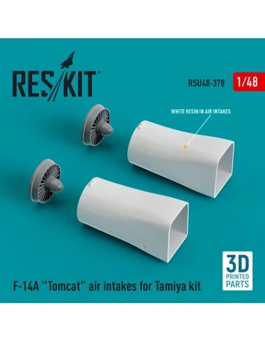 F-14A Tomcat air intakes for Tamiya kit (3D Printed), 1/48 - ResKit...