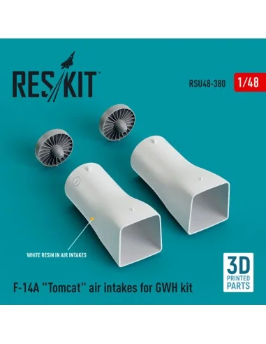 F-14A Tomcat air intakes for GWH kit (3D Printed), 1/48 - ResKit Mo...