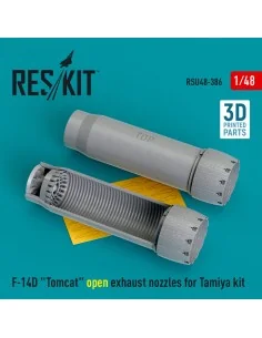 F-14D Tomcat open exhaust nozzles for Tamiya kit (3D Printed), 1/48...