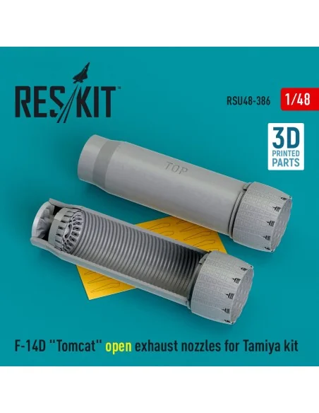 F-14D Tomcat open exhaust nozzles for Tamiya kit (3D Printed), 1/48...