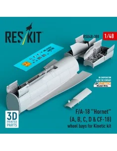 F/A-18 Hornet (A, B, C, D & CF-18) wheel bays for Kinetic kit (3D p...