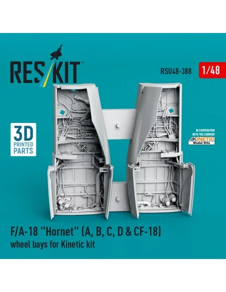 F/A-18 Hornet (A, B, C, D & CF-18) wheel bays for Kinetic kit (3D p...