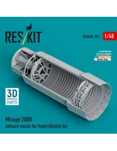 Mirage 2000 exhaust nozzle for Italeri/Kinetic kit (3D Printed), 1/...