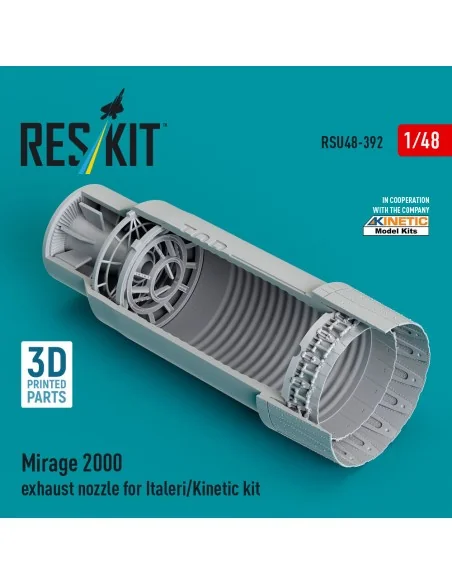 Mirage 2000 exhaust nozzle for Italeri/Kinetic kit (3D Printed), 1/...