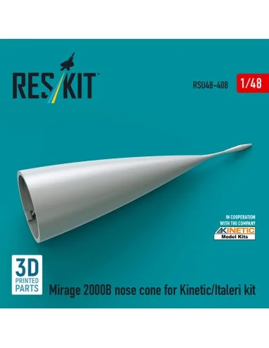 Mirage 2000B nose cone for Kinetic/Italeri kit (3D Printed), 1/48 -...