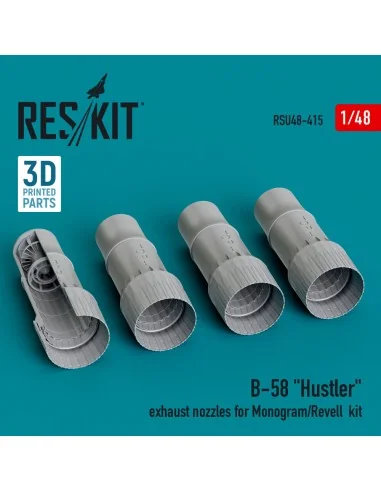 B-58 Hustler exhaust nozzles for Monogram/Revell kit (3D Printed), ...