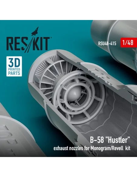 B-58 Hustler exhaust nozzles for Monogram/Revell kit (3D Printed), ...
